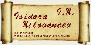 Isidora Milovančev vizit kartica